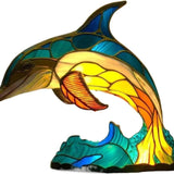 Bohemian delfin asztali lámpa