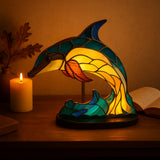 Bohemian delfin asztali lámpa