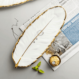 Levél alakú kerámia tálca