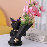 Francia Bulldog Virágvázája