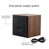 Fából készült LED ébresztőóra