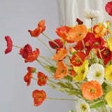 Mű vörös virágok